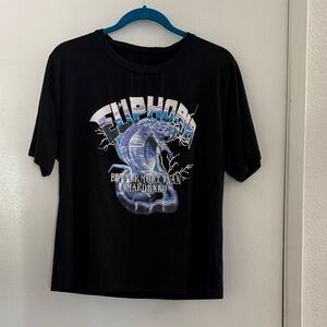 SHEIN Black Tee with Blue Graphic